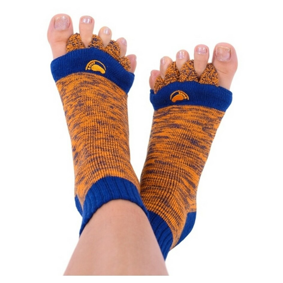 Levně HAPPY FEET Adjustační ponožky orange/blue velikost L