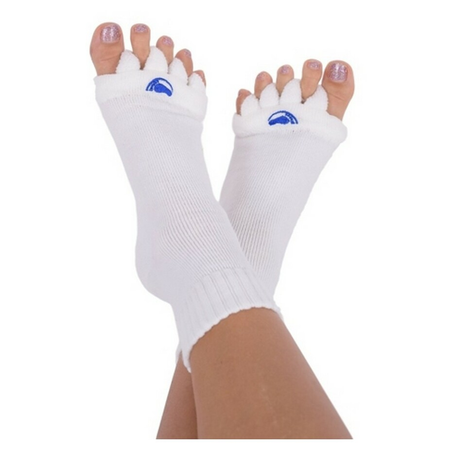 HAPPY FEET Adjustační ponožky white velikost M