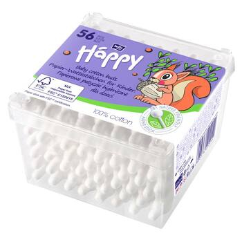HAPPY Hygienické tyčinky papírové 56 ks