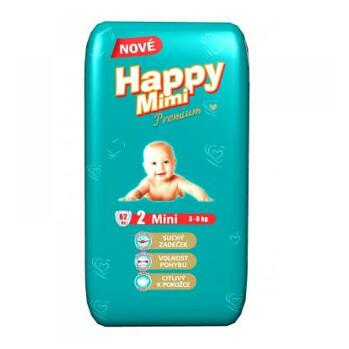 HAPPY MIMI Dětské pleny Premium Mini 62 kusů