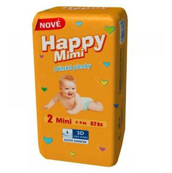 HAPPY MIMI Dětské pleny Standard Mini 62 kusů