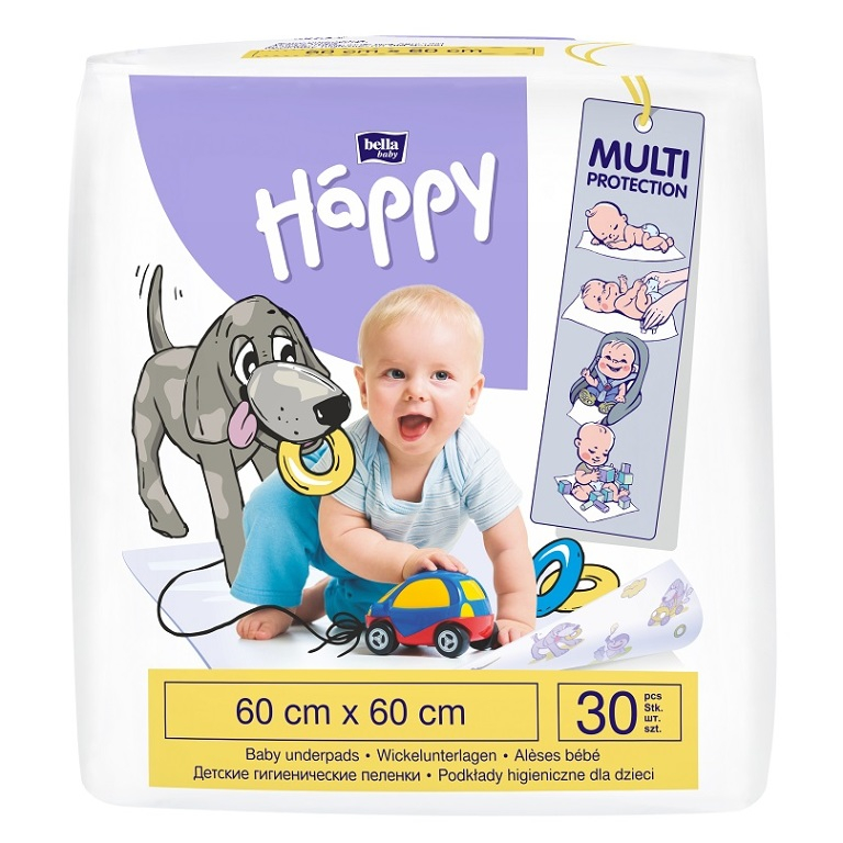 E-shop BELLA HAPPY Baby přebalovací podložky 60 x 60 cm 30 kusů