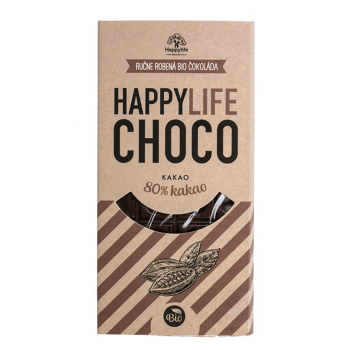 HAPPYLIFE Choco čokoláda 80% kakao 70 g BIO (Čokolády)