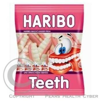 HARIBO Teeth 100g Zuby (Vitamínové bonbony) - Želatinové