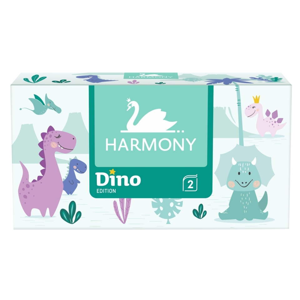 E-shop HARMONY Papírové kapesníky Dino 2vrstvé 150 ks