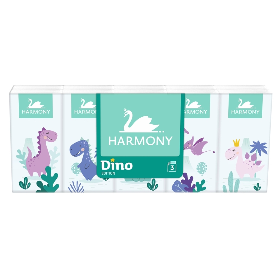 E-shop HARMONY Papírové kapesníky Dino 10 x 10 ks