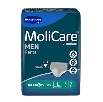MOLICARE Men pants absorpční prádlo pro muže 5 kapek velikost L 7 kusů (Inkontinenční kalhotky natahovací)