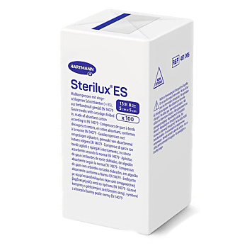 STERILUX ES Gáza kompresní nesterilní 5 x 5 cm 13 vláken 100 kusů (Krytí a hojení ran)