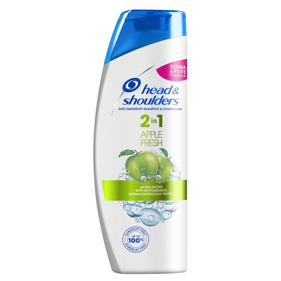 Levně HEAD&SHOULDERS Apple Fresh 2v1 Šampon proti lupům 360 ml