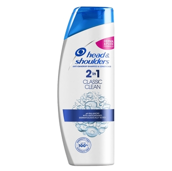 HEAD&SHOULDERS Classic Clean 2v1 Šampon proti lupům 400 ml