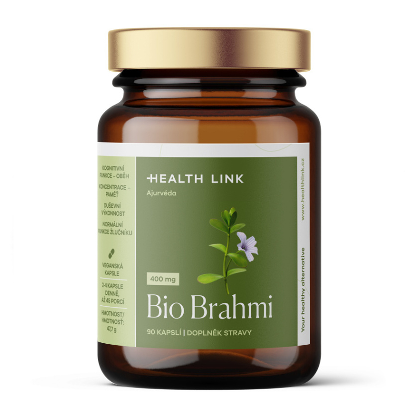 Levně HEALTH LINK Brahmi 400 mg BIO 90 kapslí
