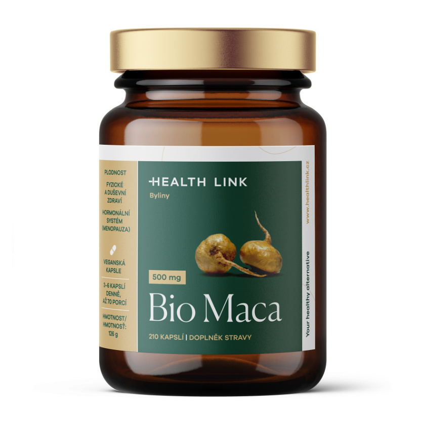 HEALTH LINK Maca 500 mg BIO 210 kapslí
