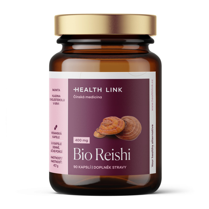 Levně HEALTH LINK Reishi 400 mg BIO 90 kapslí
