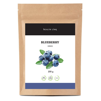 HEALTH LINK Borůvky plody sušené 200 g (Různorodé ovoce) - Jednosložkové