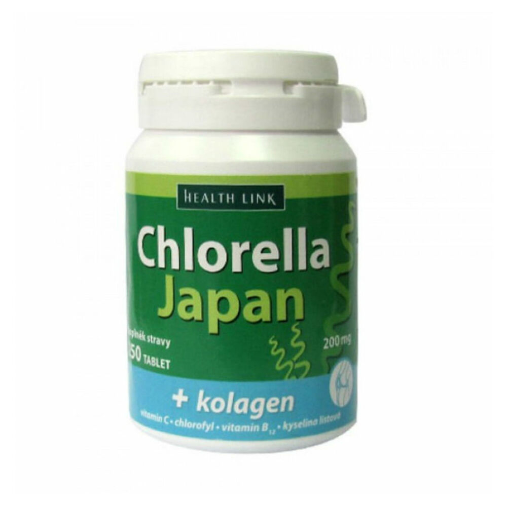 E-shop HEALTH LINK Chlorella Japan + kolagen 250 tablet
