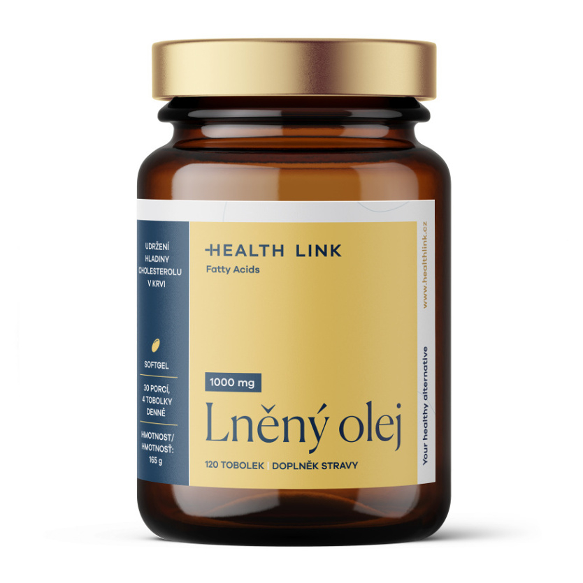 Levně HEALTH LINK Lněný olej 1000 mg 120 tobolek