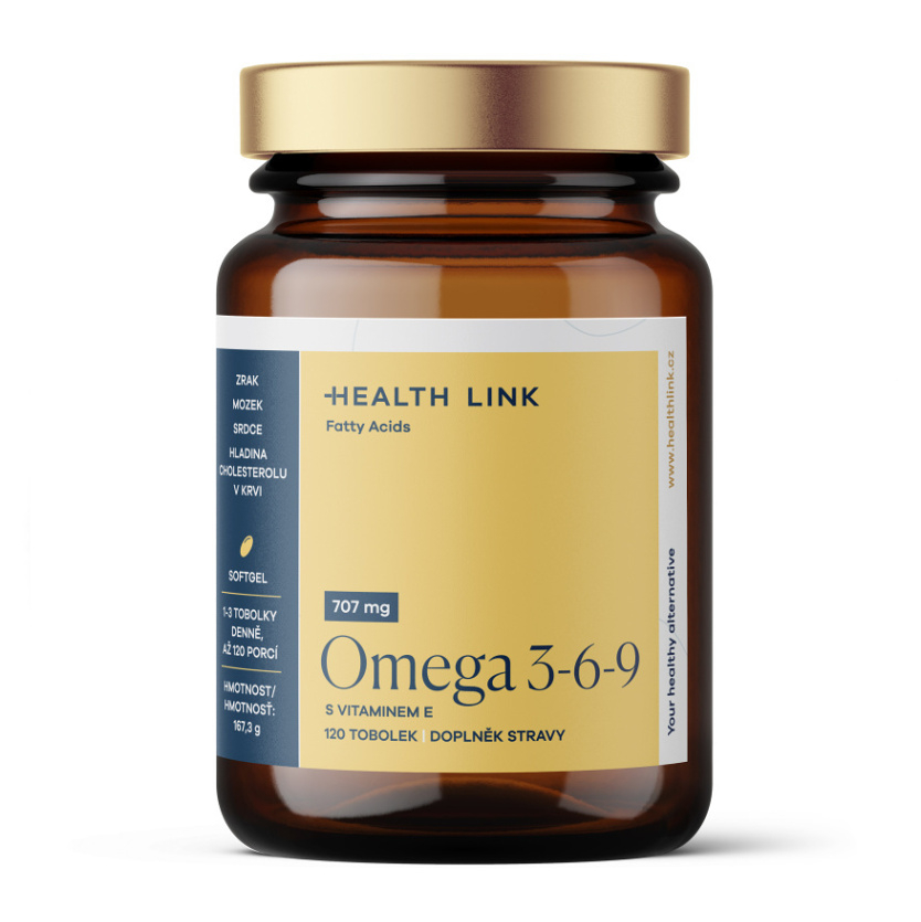 Levně HEALTH LINK Omega 3-6-9 707 mg 120 tobolek