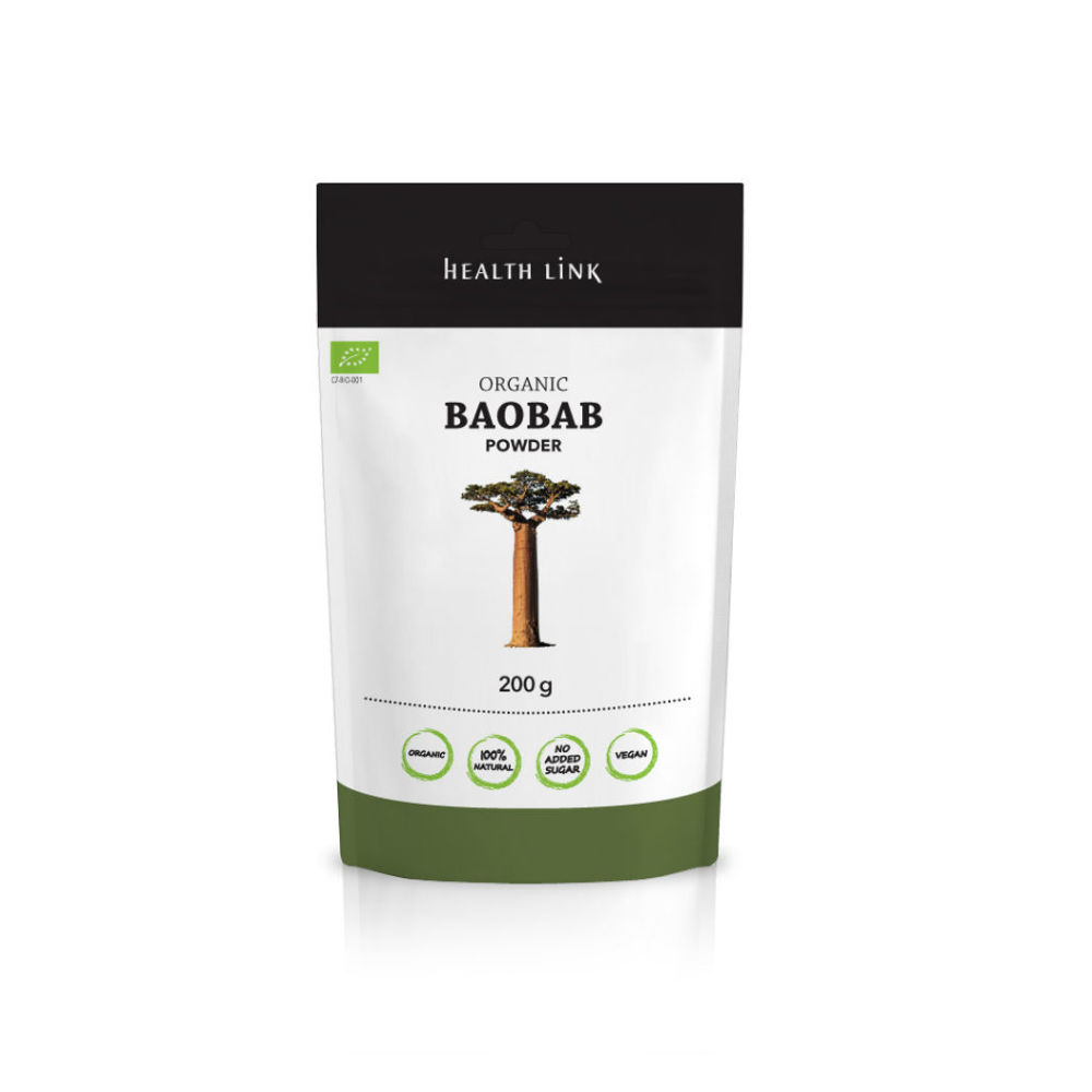 Levně HEALTH LINK Prášek Baobab 200 g BIO