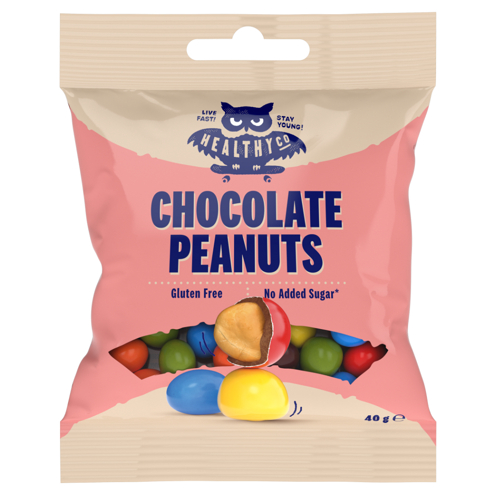 Levně HEALTHYCO Chocolate peanuts arašídy v čokoládě 40 g