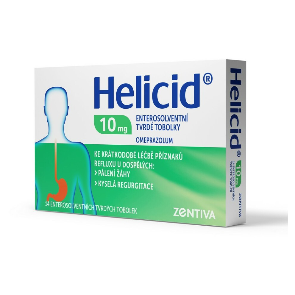 Levně HELICID 10 Zentiva enterosolventní tvrdé tobolky 10 mg 14 kusů