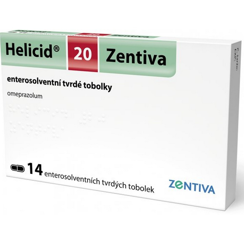 HELICID 20 Enterosolventní tvrdé tobolky 20 mg 14 kusů