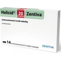 HELICID 20 Zentiva enterosolventní tvrdé tobolky 20 mg 14 kusů HELICID 20 Zentiva enterosolventní tvrdé tobolky 20 mg 14 kusů