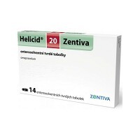 HELICID 20 Zentiva enterosolventní tvrdé tobolky 20 mg 14 kusů