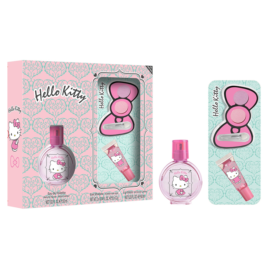 E-shop EP LINE Hello Kitty dárkový set EDT 30 ml + lesk na rty + oční stíny