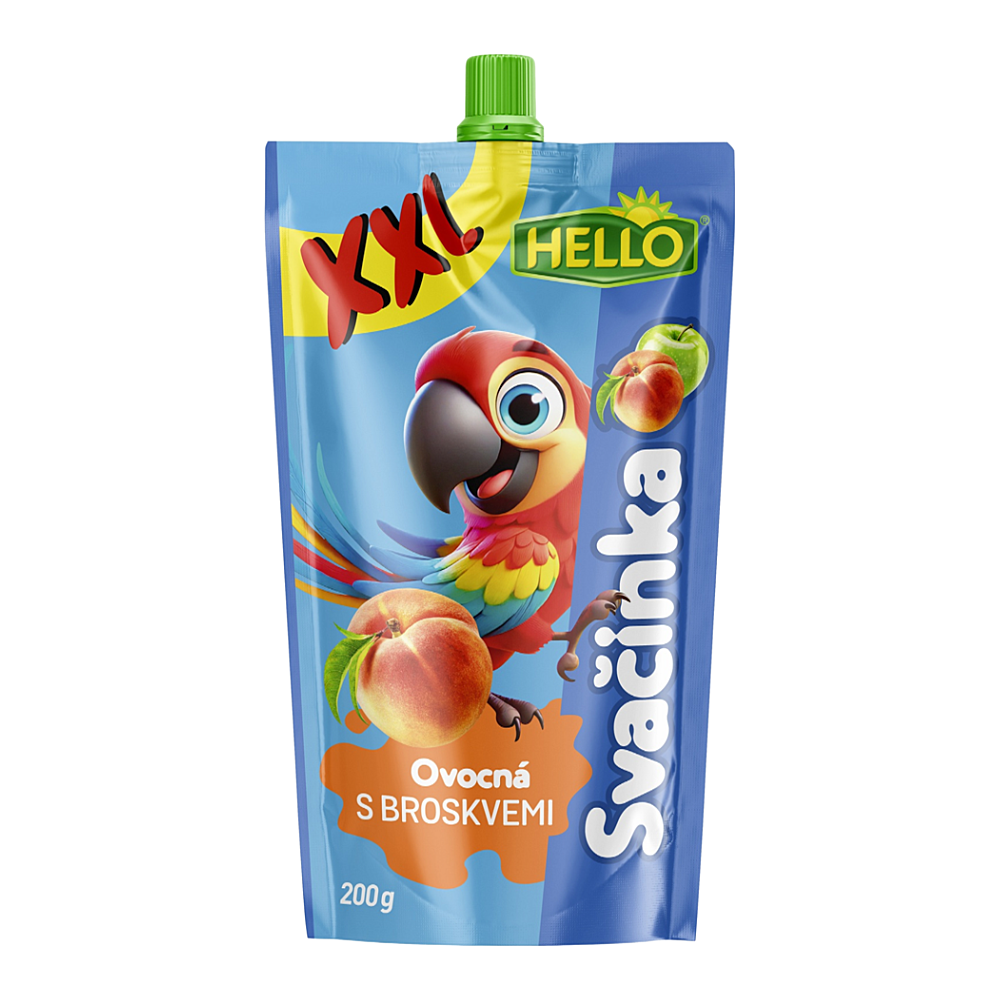 HELLO OP XXL kapsička s broskvemi 200 g x 10 kusů