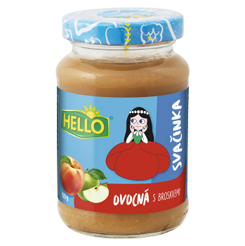 HELLO Přesnídávka s broskvemi 190 g x 10 kusů (Ovocné přesnídávky)