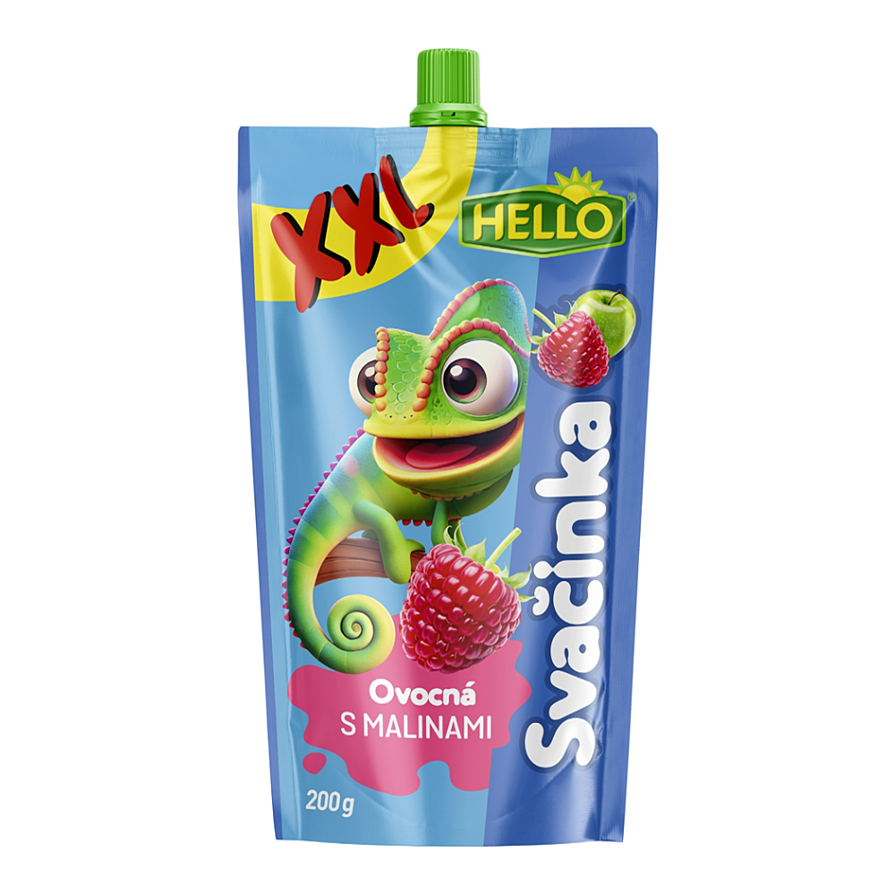 Hello Ovocná svačinka XXL s malinami kapsička