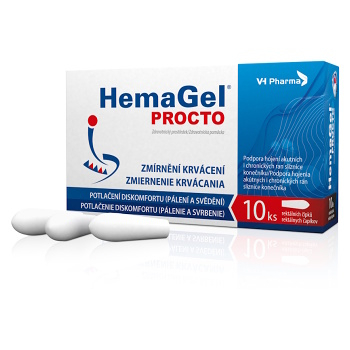 HEMAGEL PROCTO Rektální čípky 10 kusů (Na hemoroidy) - Hojivý