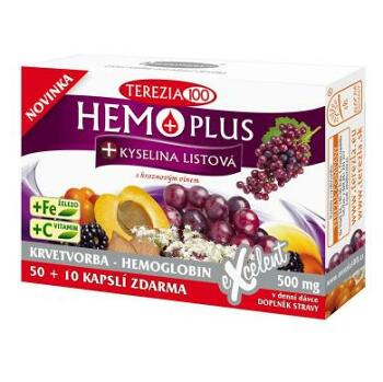 TEREZIA COMPANY HEMO PLUS + kyselina listová + železo + vitamin C 50 + 10 kapslí