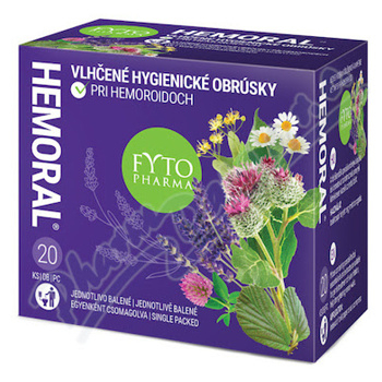 HEMORAL Vlhčené ubrousky při hemoroidech 20 kusů (Toaletní papír a ubrousky) - Vlhčené