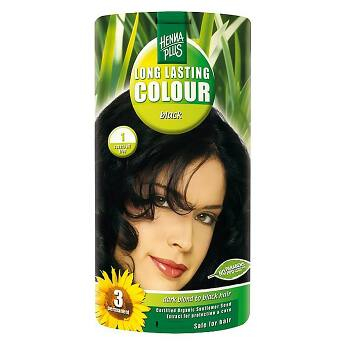HENNA PLUS Přírodní barva na vlasy 1 Černá 100 ml