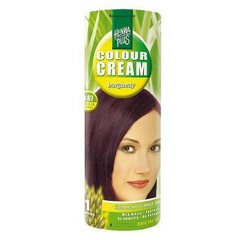HENNA PLUS Přírodní barva na vlasy krémová VÍNOVĚ ČERVENÁ 3.67 60 ml