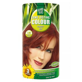 HENNA PLUS Přírodní barva na vlasy 7.46 Měděně červená 100 ml