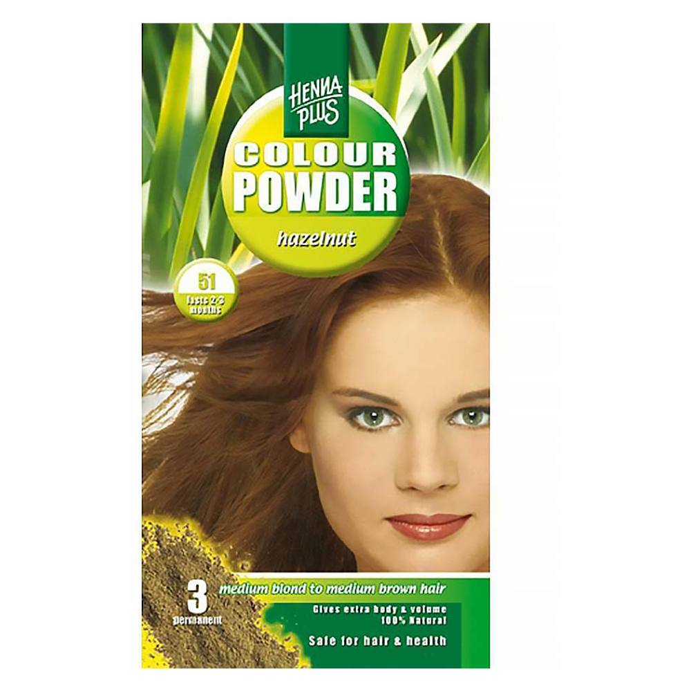 E-shop HENNA PLUS Přírodní barva na vlasy 51 Oříšková 100 g