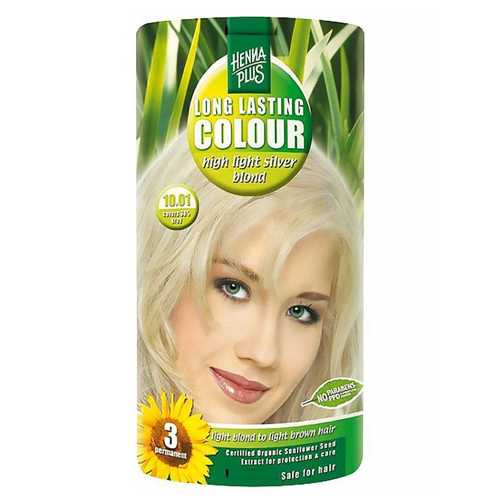 Levně HENNA PLUS Přírodní barva na vlasy 10.01 Stříbrná blond 100 ml