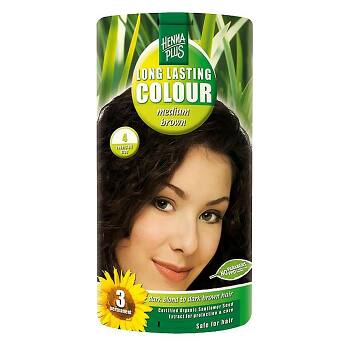 HENNA PLUS Přírodní barva na vlasy SYTĚ HNĚDÁ 4 100 ml
