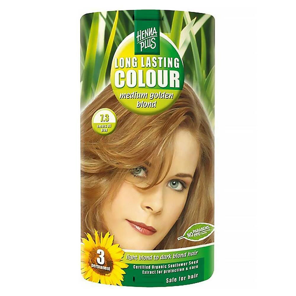 HENNA PLUS Přírodní barva na vlasy 7.3 Sytě zlatá blond 100 ml