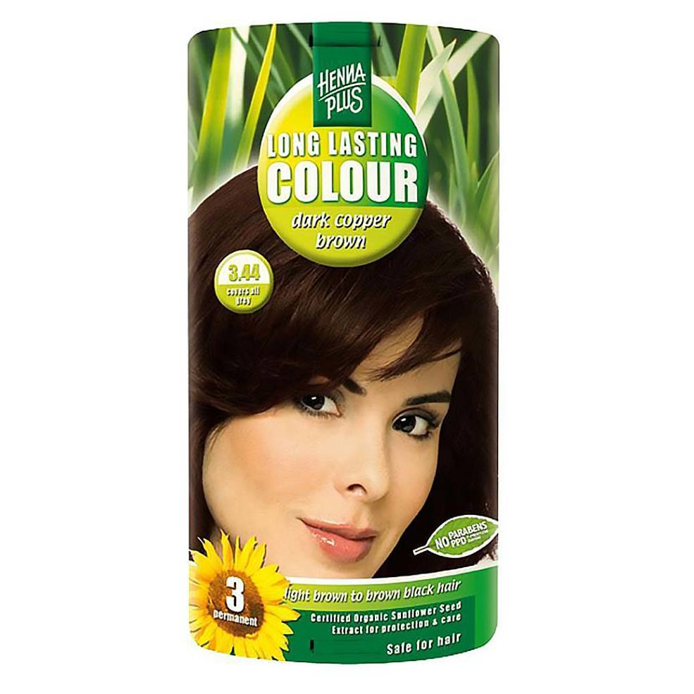E-shop HENNA PLUS Přírodní barva na vlasy 3.44 Tmavě měděná hnědá 100 ml