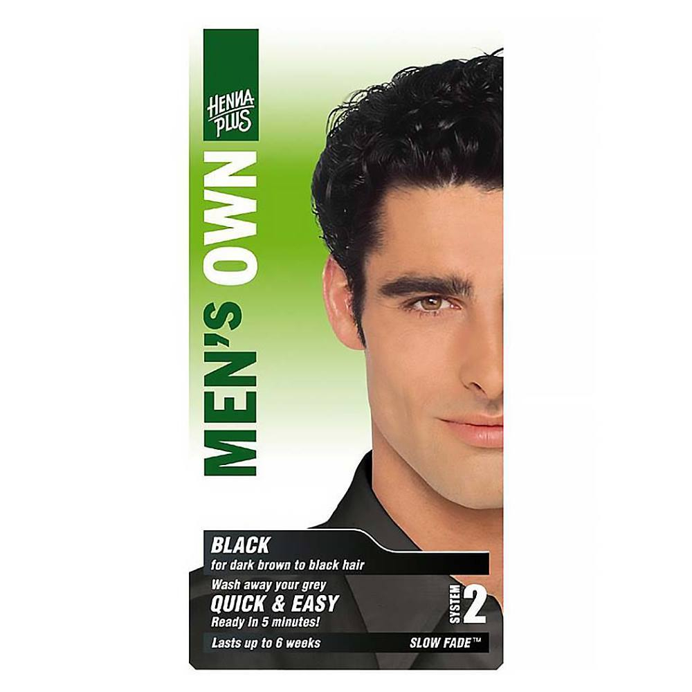 Levně HENNA PLUS Přírodní barva na vlasy pro muže Černá 80 ml