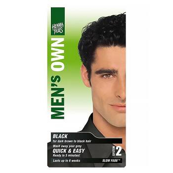 HENNA PLUS Přírodní barva na vlasy pro muže Černá 80 ml