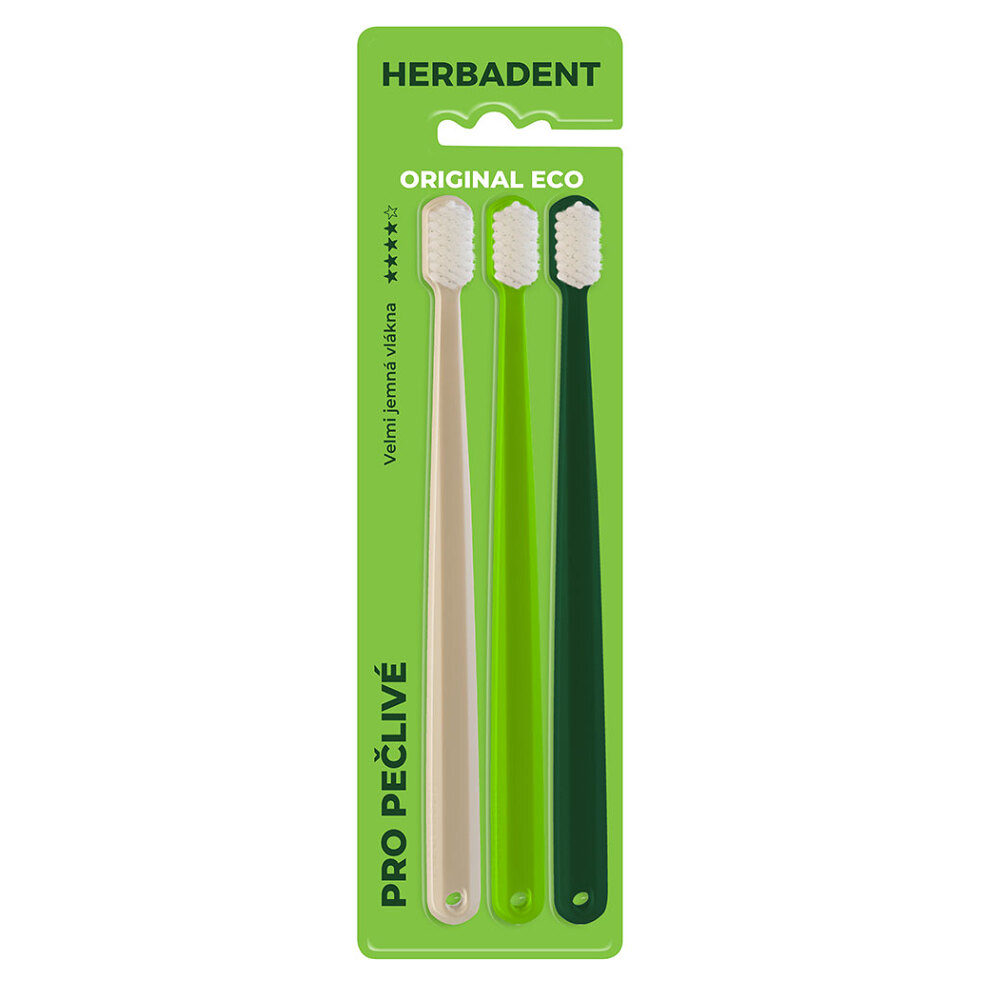 E-shop HERBADENT Original Eco 4 Zubní kartáček ultra jemná vlákna 3 kusy