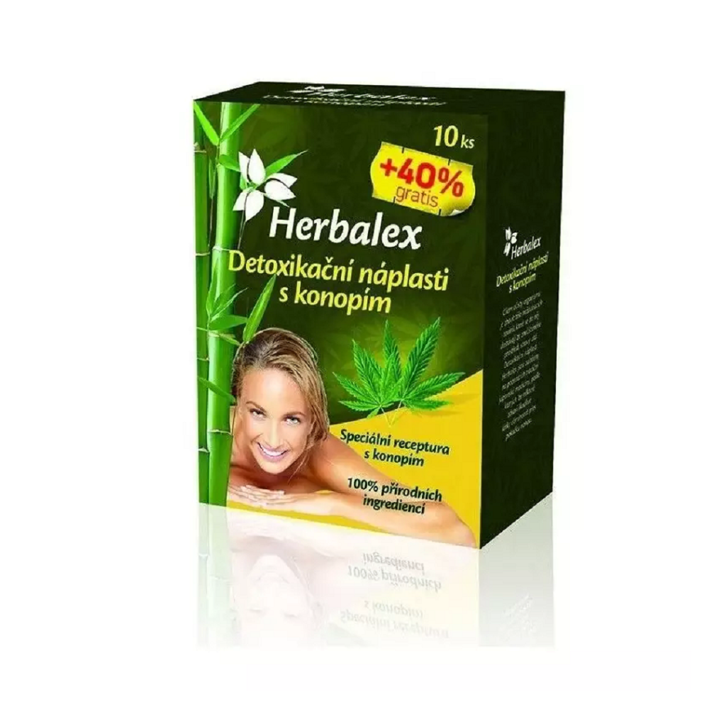 E-shop HERBALEX Detoxikační náplast s konopím 10 kusů + 40% gratis