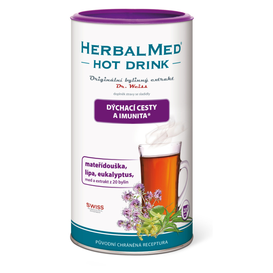 Levně HERBALMED Dr.Weiss Hot drink dýchací cesty + vitamin C 180 g