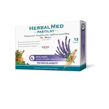 DR. WEISS HerbalMed pastilky Šalvěj + ženšen + vitamín C  12 pastilek