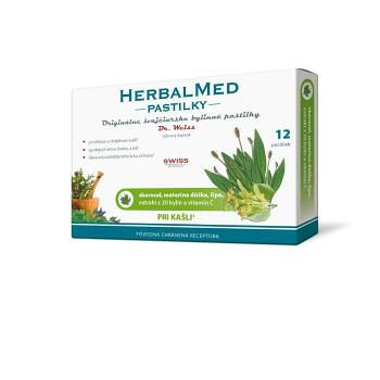 DR. WEISS HerbalMed pastilky Jitrocel + máta + lípa + vitamín C 12 pastilek