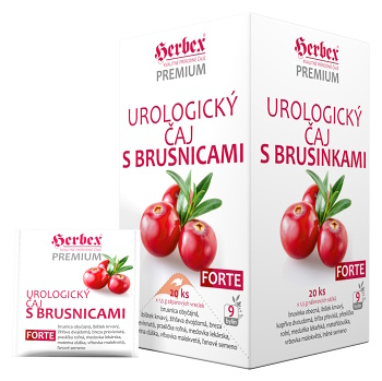 HERBEX Urologický čaj s brusinkami forte 20 sáčků (Bylinné čaje) - Přírodní